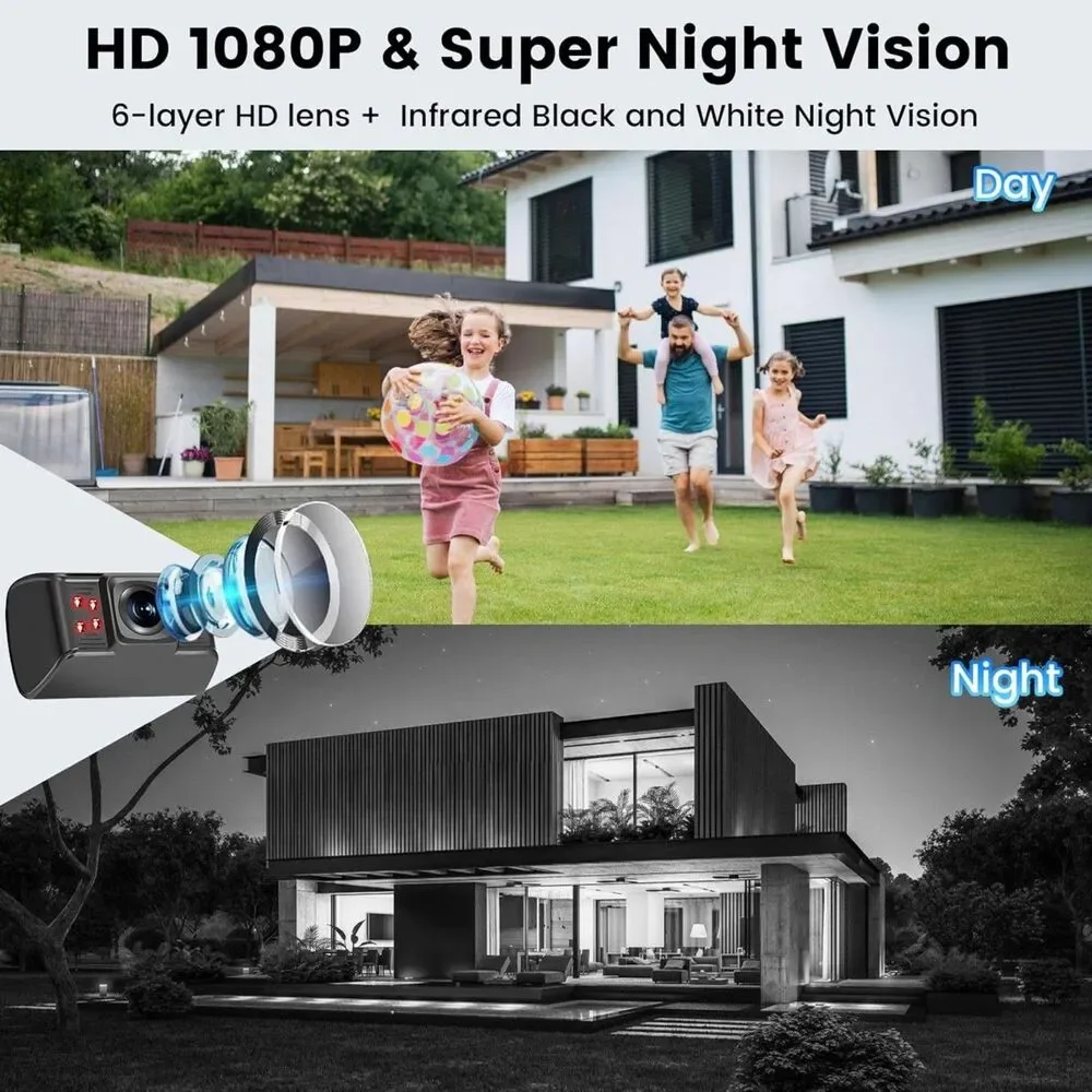 Wireless Backup Camera System 1080P HD Monitor Night Vision